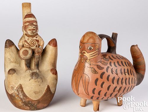 MOCHE POTTERY WARRIOR VESSELMoche