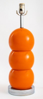 MOD ORANGE STACKED BALL TABLE
