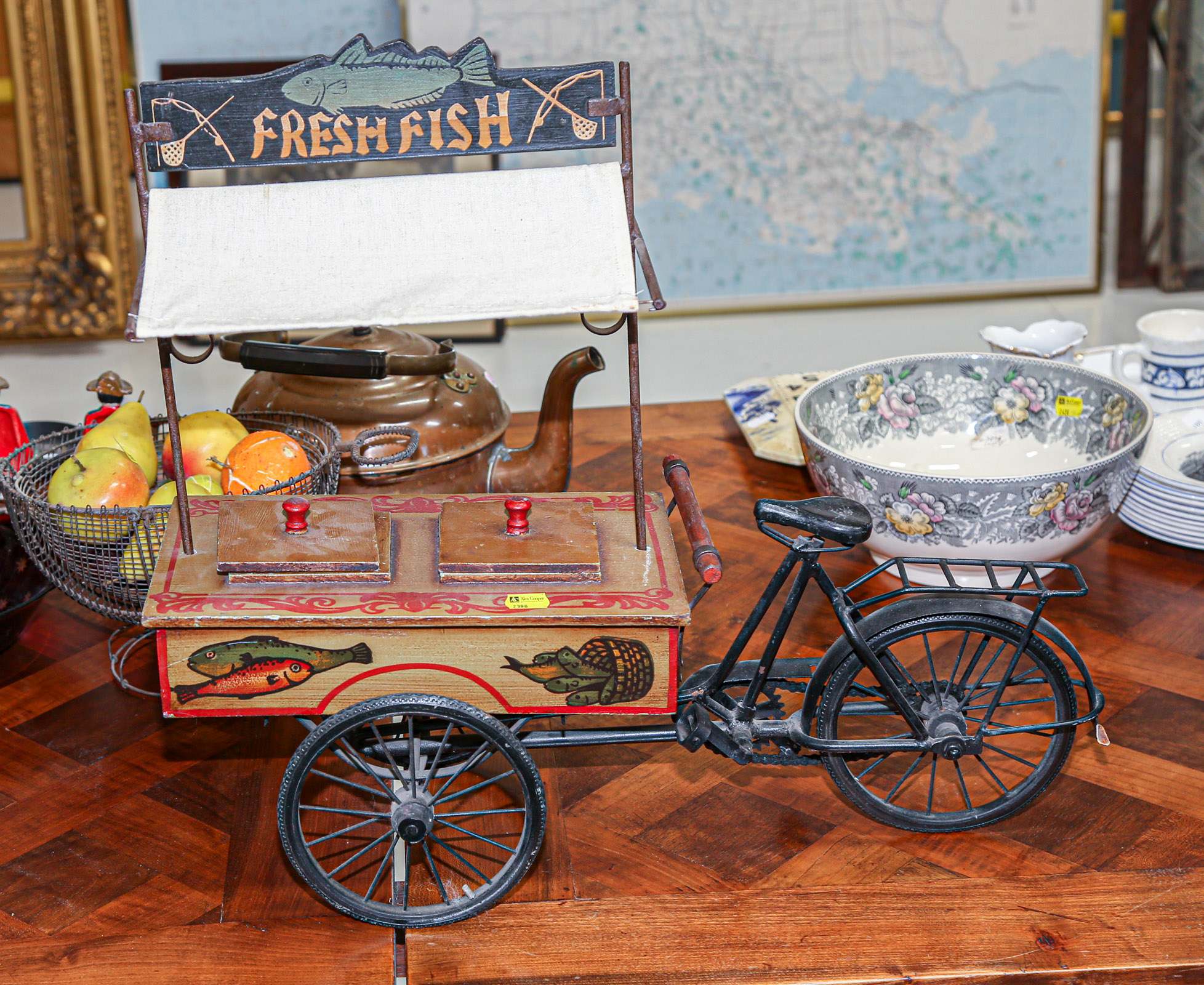 MODEL OF A FISH MONGER'S WAGON
