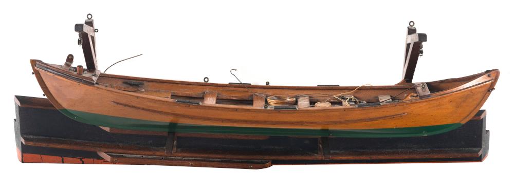 MODEL OF A WHALEBOAT ON DAVITS