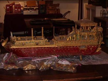 Model of an ancient Egyptian barge