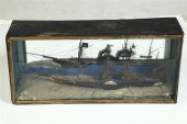 MODEL OF AN EARLY STEAM SHIP W