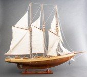 MODEL OF THE SCHOONER YACHT AT