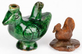 MODELED REDWARE CHICKEN, 19TH