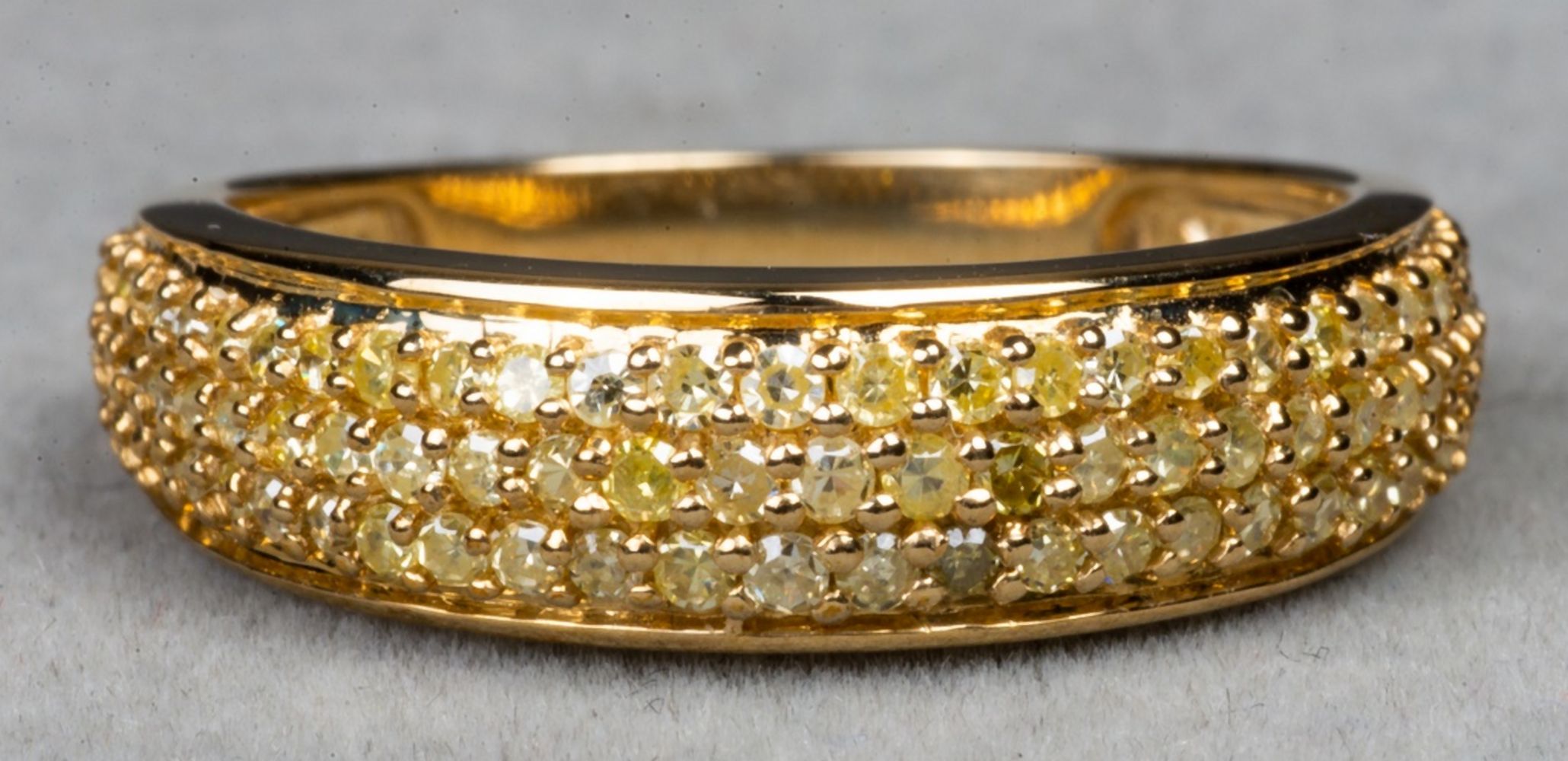 MODERN 10K YELLOW GOLD PAVE DIAMOND