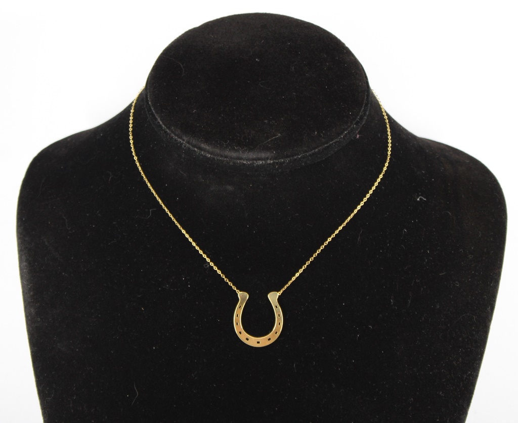 MODERN 14K YELLOW GOLD HORSESHOE