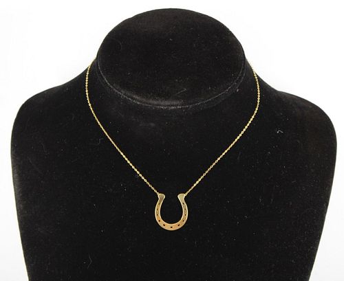 MODERN 14K YELLOW GOLD HORSESHOE
