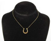 MODERN 14K YELLOW GOLD HORSESH