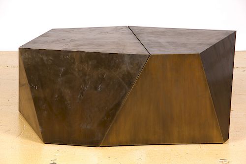MODERN 2 PC. METAL MODULAR COFFEE