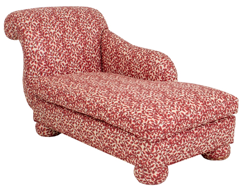 MODERN ACORN MOTIF CHAISE LONGUE
