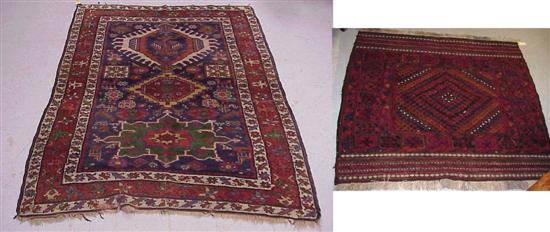 Modern Afghan Beluch rug  red  gold