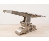 Modern aluminum eagle sculptur