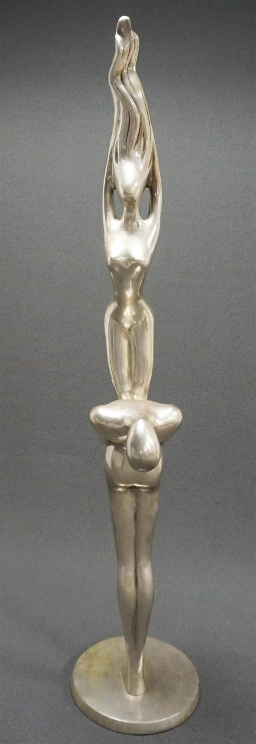 MODERN ALUMINUM SCULPTURE OF A