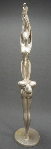 MODERN ALUMINUM SCULPTURE OF A