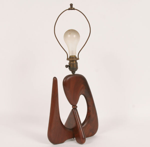 Modern amphoric carved lamp in