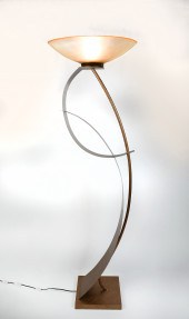 MODERN ARC FLOOR LAMP: Painted
