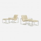 Modern. Armchairs and ottomans