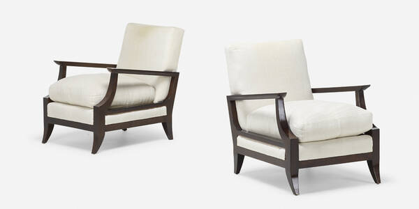Modern. Armchairs, pair. c. 1940,