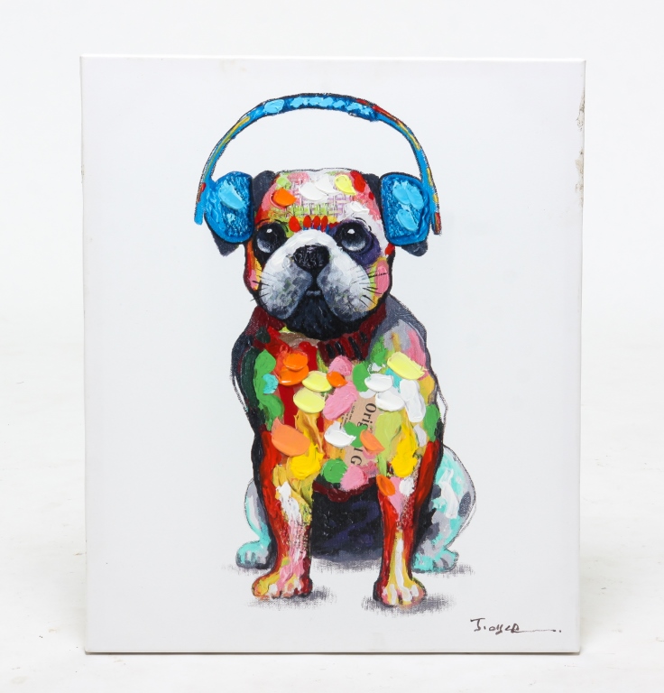 MODERN ART IMAGE OF DOG. Late
