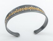 MODERN ART OXIDIZED SILVER GOL