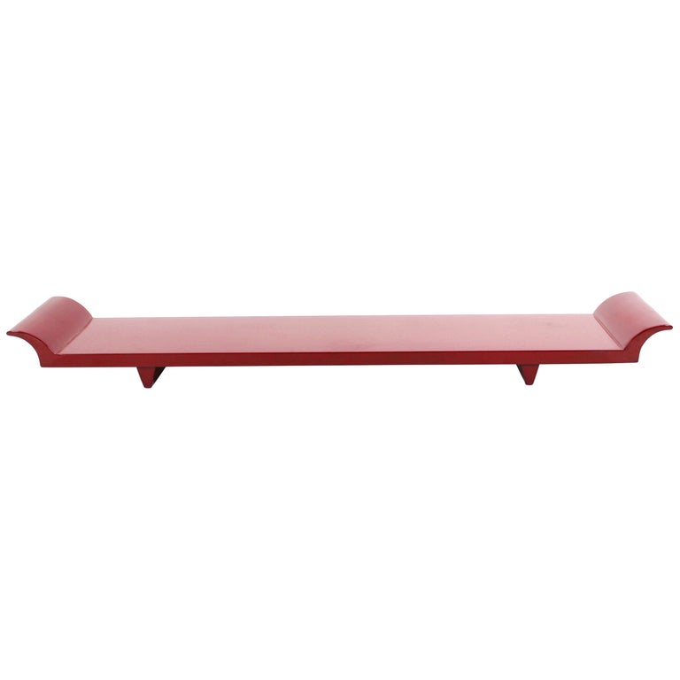 MODERN ASIAN STYLE RED LACQUERED