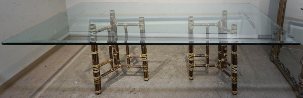 MODERN BAMBOO AND GLASS TOP