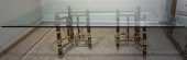 MODERN BAMBOO AND GLASS TOP DI