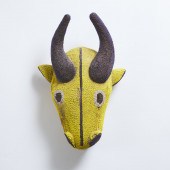 Modern Bamileke Beaded Buffalo