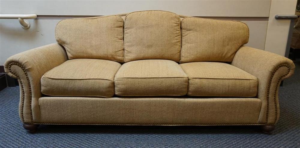 MODERN BEIGE UPHOLSTERED SOFA BY