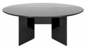 MODERN BLACK LACQUER OVAL CONS