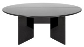 MODERN BLACK LACQUER OVAL CONS