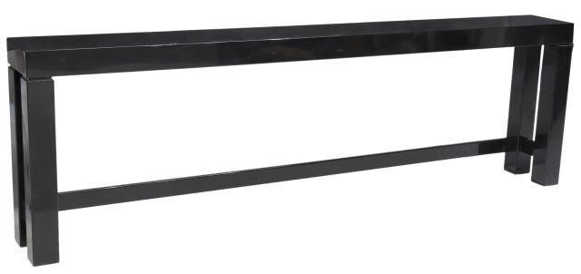 MODERN BLACK LACQUERED SOFA CONSOLE