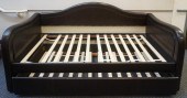MODERN BLACK LEATHER TRUNDLE D