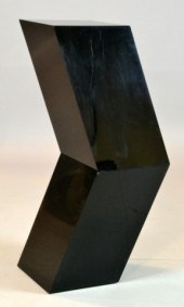 Modern Black Lucite Stand in Z