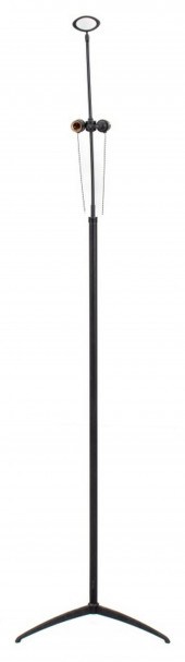 MODERN BLACK TWO-LIGHT TRIPOD