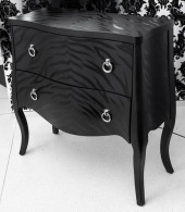 MODERN BLACK ZEBRA STRIPE LACQ