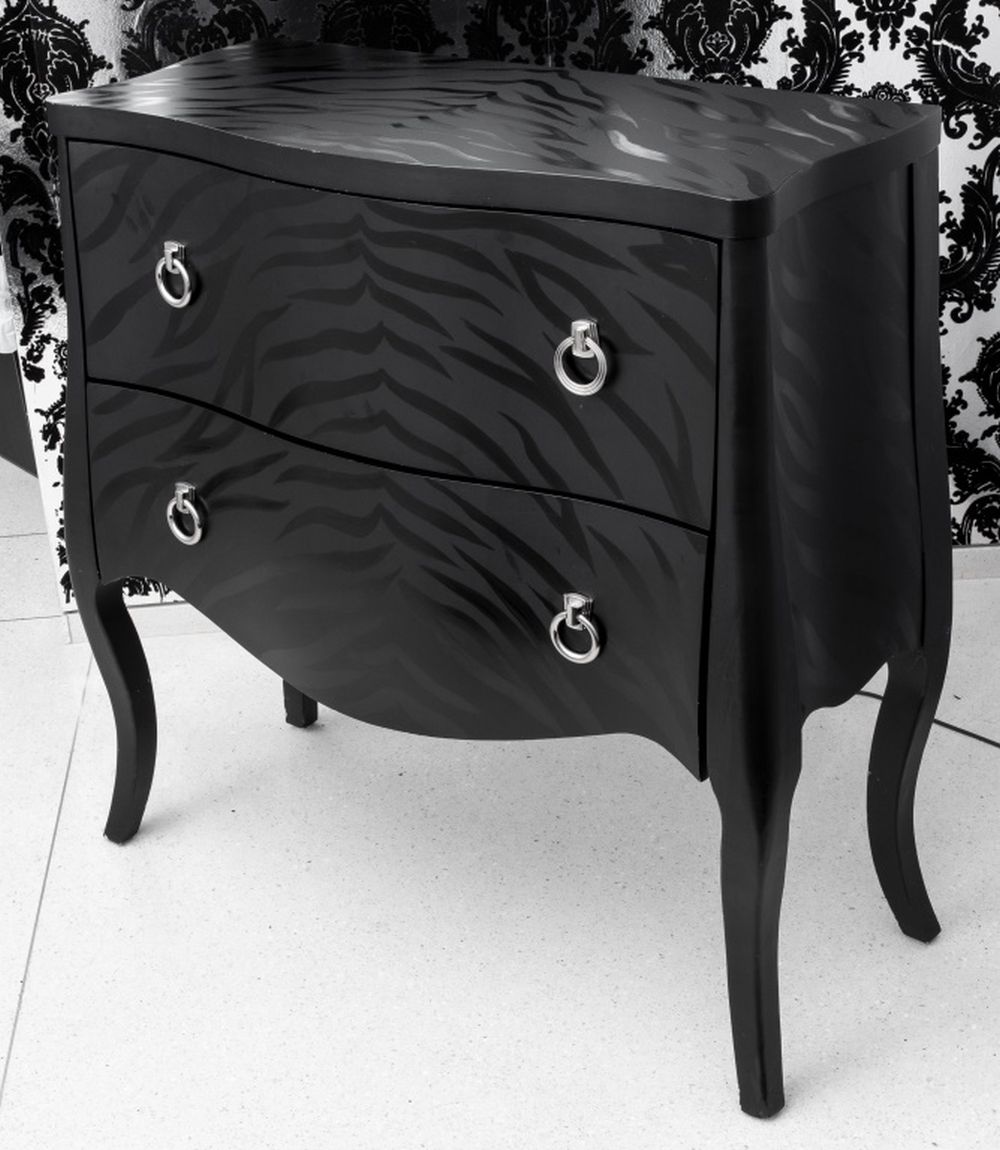 MODERN BLACK ZEBRA STRIPE LACQUER