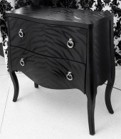 MODERN BLACK ZEBRA STRIPE LACQ
