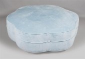 MODERN BLUE LOBED POUFMODERN B