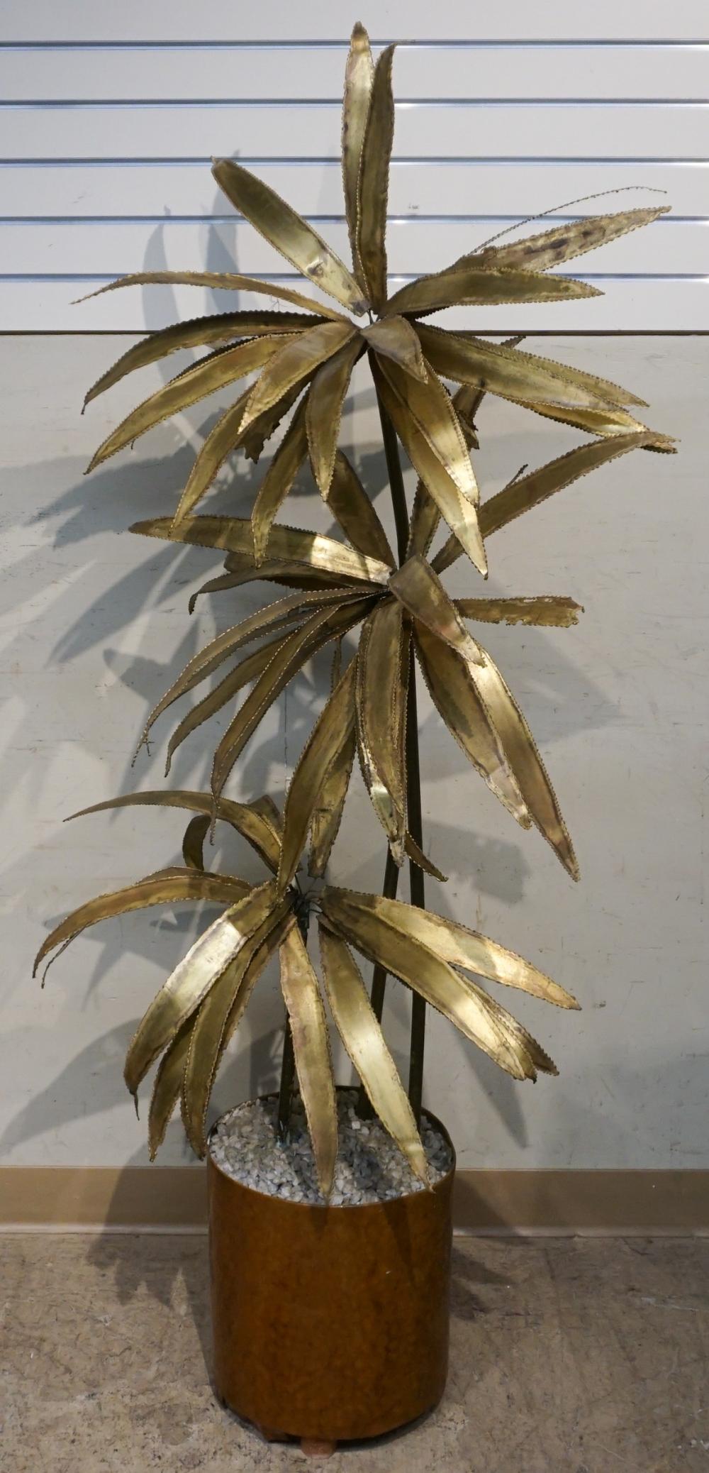 MODERN BRASS AND COPPER FLOWER