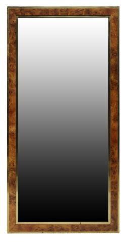 MODERN BRASS & BURLWOOD WALL