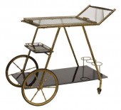 MODERN BRASS FAUX BAMBOO TRAY-