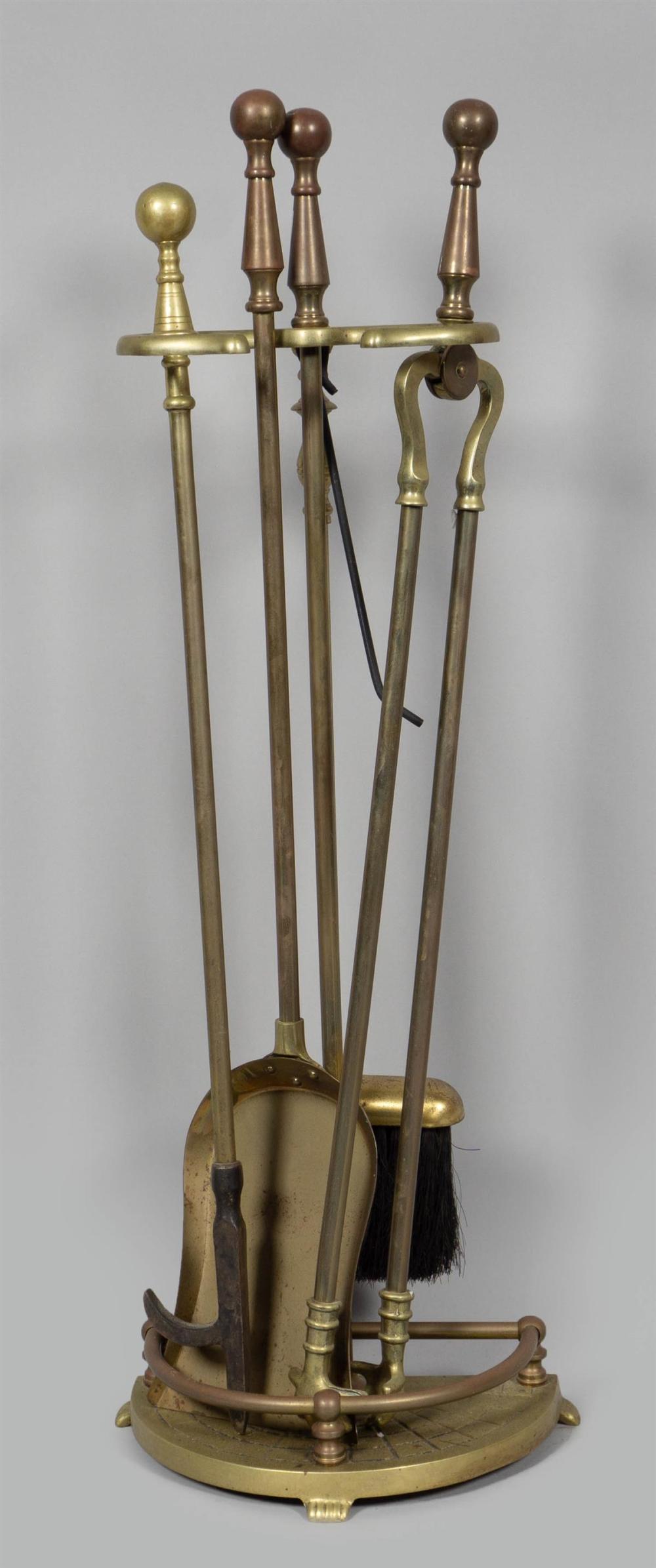 MODERN BRASS FIRETOOL SETMODERN