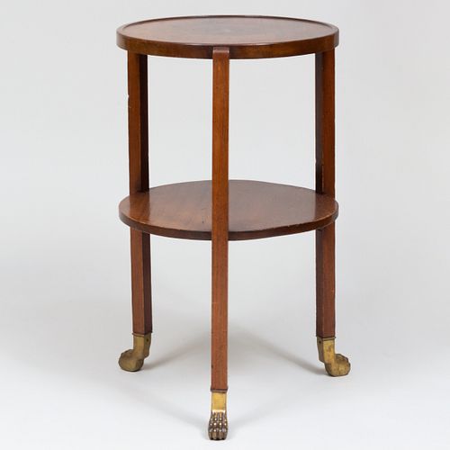 MODERN BRASS-MOUNTED MAHOGANY TWO