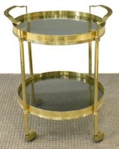 MODERN BRASS & SMOKED GLASS SE