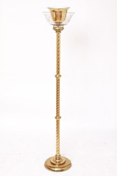 MODERN BRASS TORCHIERE / FLOOR