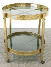 MODERN BRASS TRAY-TOP SMOKE GL
