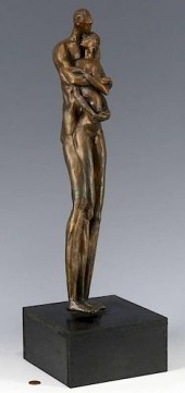 MODERN BRONZE SCULPTURE SIGNED