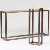 MODERN BRONZED-METAL CONSOLE T