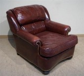 MODERN BROWN LEATHER BRASS NAI